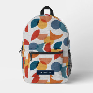 Mochila Impresa Retro Geométrico Brillante Resumen Medio siglo Mod
