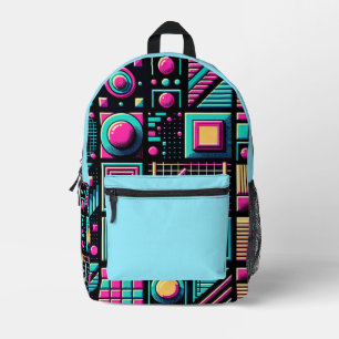 Mochila Impresa Retro Grid Burst
