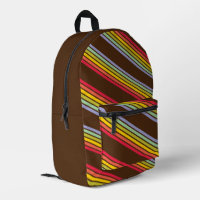 Retro raya arcoiris Stripe Brown Vintage