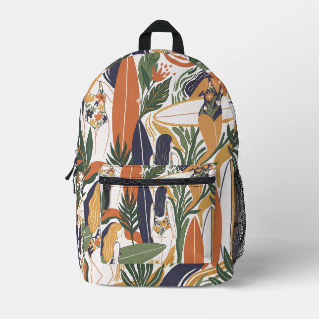 Mochila Impresa Retro Surf Club (Anverso)