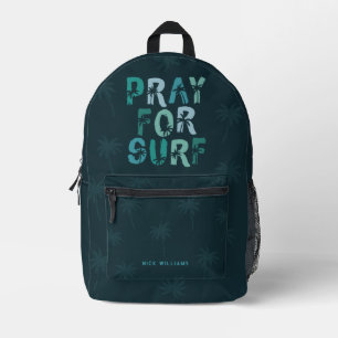 Mochila Impresa Reza por Surf Custom Name o Logo Text Surge