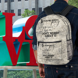 Mochila Impresa Reza y no te preocupes por la fe cristiana Inspira