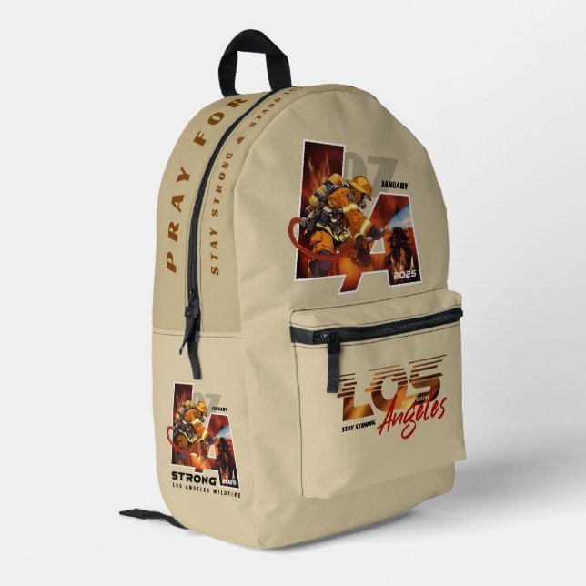 Mochila Impresa Rezar por Los Ángeles ( 1) | (Esquina izquierda trasera)