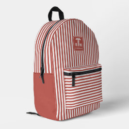 Mochila Impresa RN personalizado Modelo de franjas moderno y elega