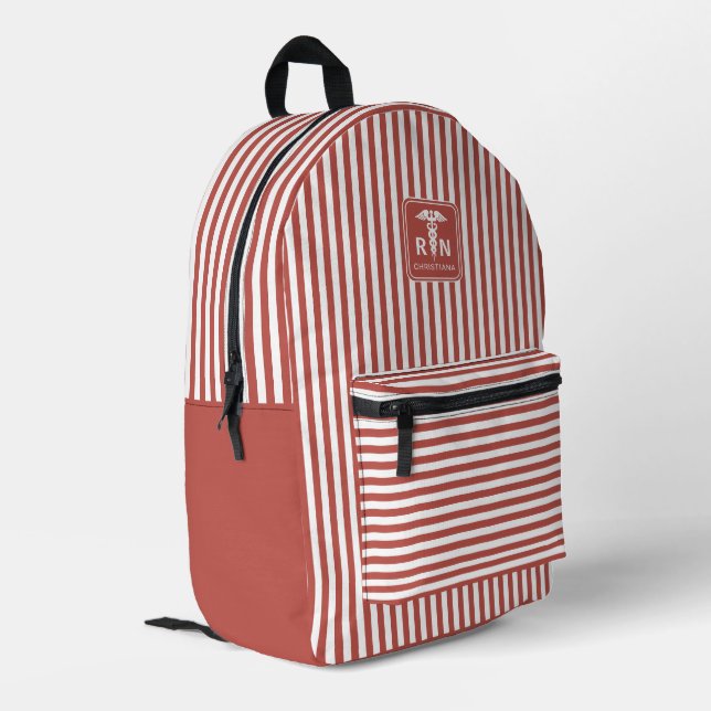 Mochila Impresa RN personalizado Modelo de franjas moderno y elega (Esquina izquierda trasera)