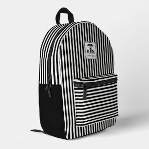 Mochila Impresa RN personalizado Modelo de franjas moderno y elega