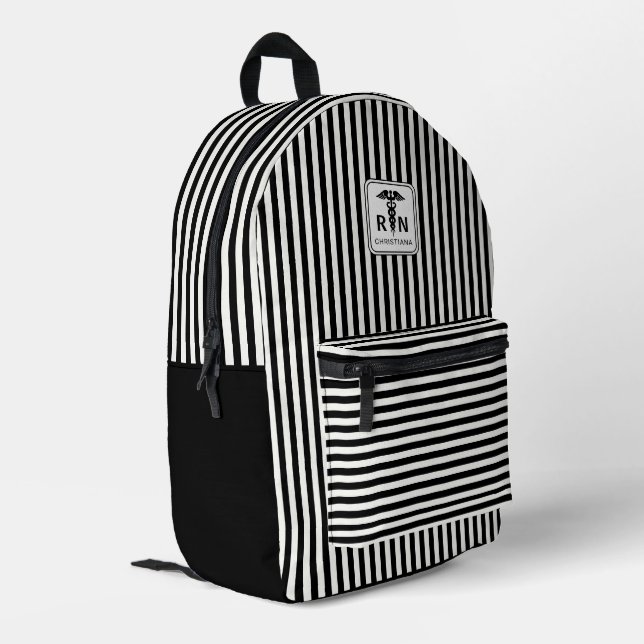 Mochila Impresa RN personalizado Modelo de franjas moderno y elega (Esquina izquierda trasera)