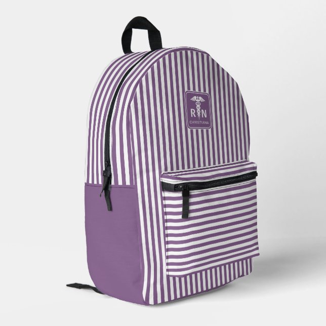 Mochila Impresa RN personalizado Modelo de franjas moderno y elega (Esquina izquierda trasera)