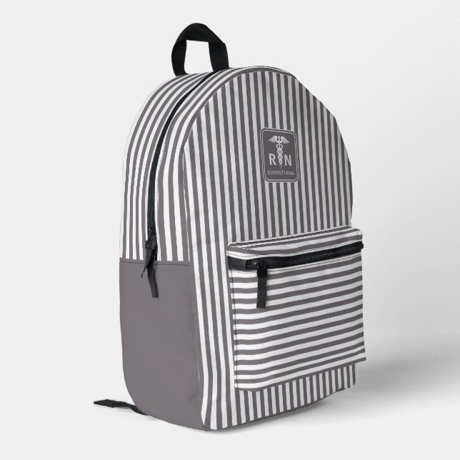 Mochila Impresa RN personalizado Modelo de franjas moderno y elega (Esquina izquierda trasera)
