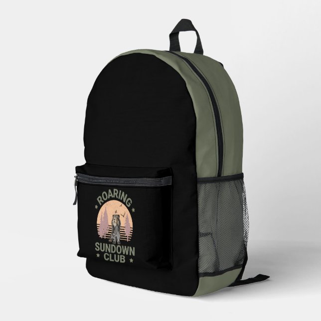 Mochila Impresa Roaring Sundown Club Sabertooth Tiger (Esquina derecha trasera )