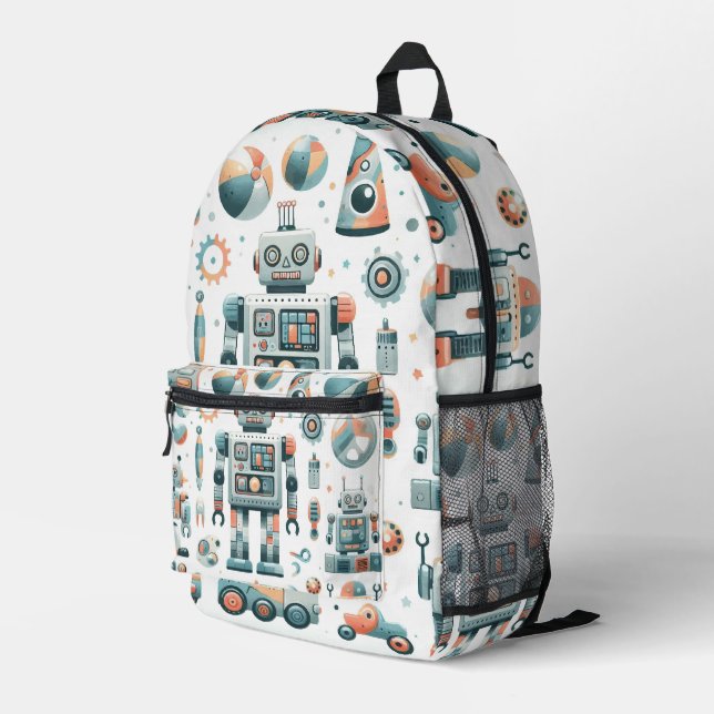 Mochila Impresa Robots (Esquina derecha trasera )