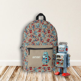 Mochila Impresa Robots retro personalizados