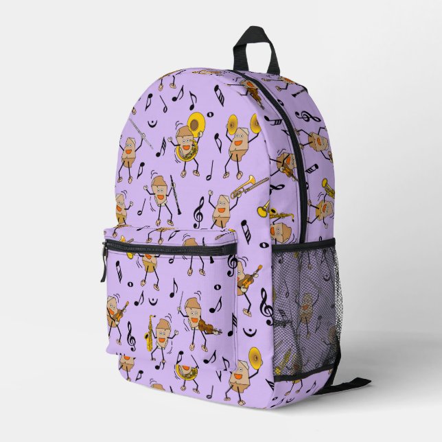 Mochila Impresa Rock de instrumentos musicales (Esquina derecha trasera )