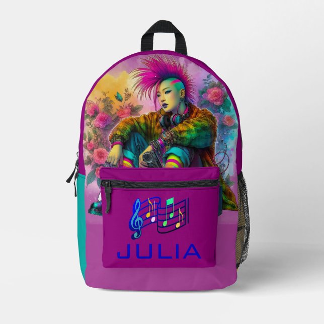 Mochila Impresa Rocker punk (Anverso)