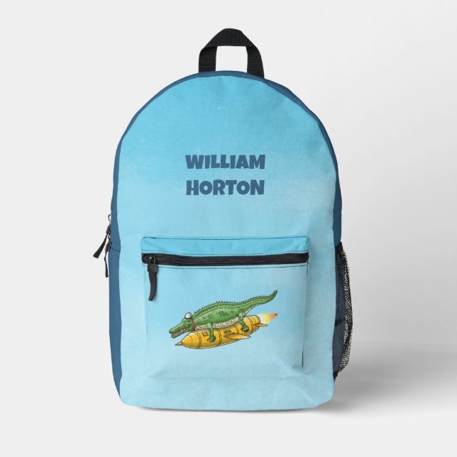Mochila Impresa Rocket Crocodile (Anverso)