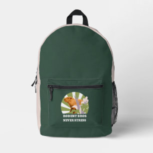 Mochila Impresa Rodent Bros Nunca Estrés Carpincho Divertido