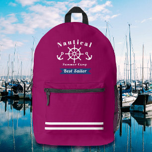 Mochila impresa roja para el mejor marinero náutic