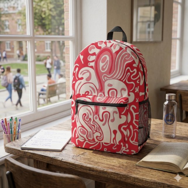 Mochila Impresa Rojo (AI visualization, art is not AI )