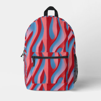 Mochila Impresa Rojo/Azul moderno