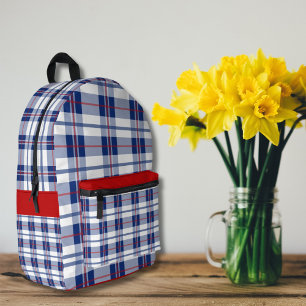 Mochila Impresa Rojo, Blanco y Azul
