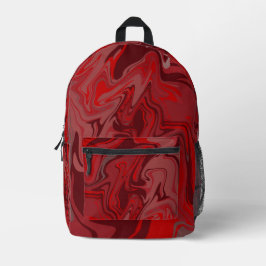 Mochila Impresa Rojo Oscuro