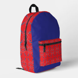 Mochila Impresa Rojo y azul