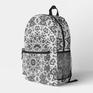 Mochila Impresa rojo y blanco, bandana étnica