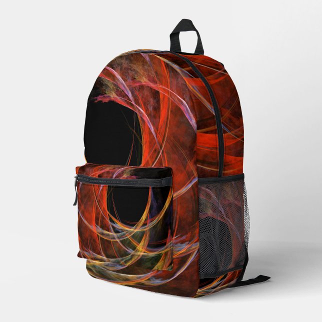 Mochila Impresa Rompiendo el arte abstracto del círculo (Esquina derecha trasera )