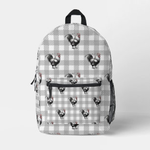 Mochila Impresa Rooster de plástico gris