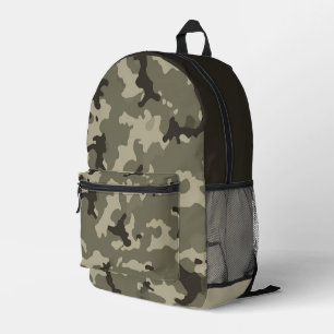 Mochila Impresa Ropa callejera de camuflaje verde atenuado de viaj