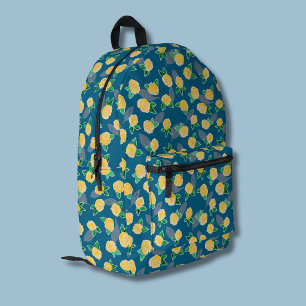 Mochila Impresa Rosa Amarilla Floral Botánica