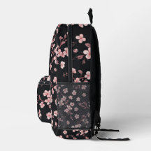 Rosa Bebé Suave Mini Patrón Sakura en Negro - Deli