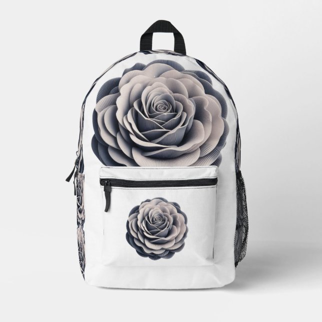 Mochila Impresa Rosa gris etéreo (Anverso)