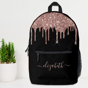 Mochila Impresa Rosa Purpurina de oro personalizado