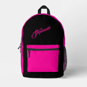 Mochila Impresa Rosa sólido caliente con nombre