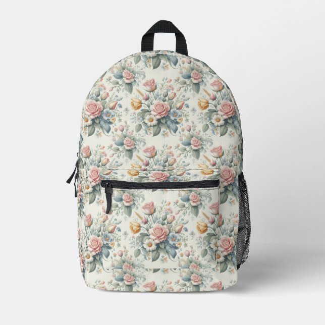Mochila Impresa Rosas (Anverso)
