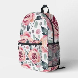 Mochila Impresa Rosas abstractas en colores pastel