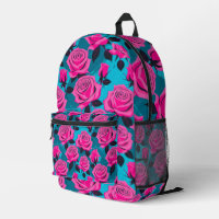Rosas abstractas en neón rosa intenso