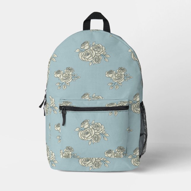 Mochila Impresa Rosas delicadas (Anverso)
