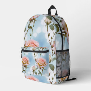 Mochila Impresa Rosas delicadas de colores pastel en un cielo grad