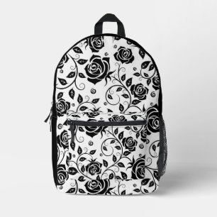 Mochila Impresa Rosas negros