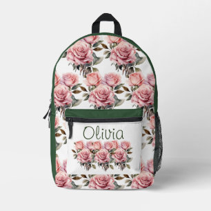 Mochila Impresa Rosas rosadas chic