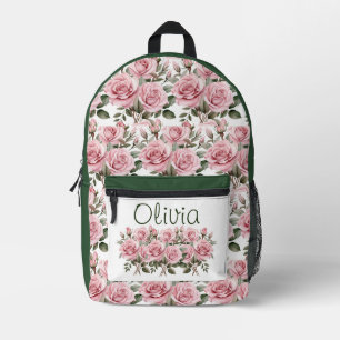 Mochila Impresa Rosas rosadas chic
