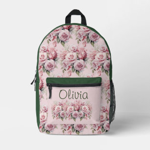 Mochila Impresa Rosas rosadas chic