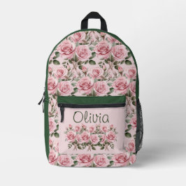 Mochila Impresa Rosas rosadas de moda