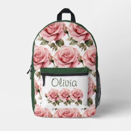 Mochila Impresa Rosas rosadas de moda