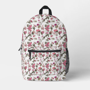 Mochila Impresa Rosas rosadas vintage