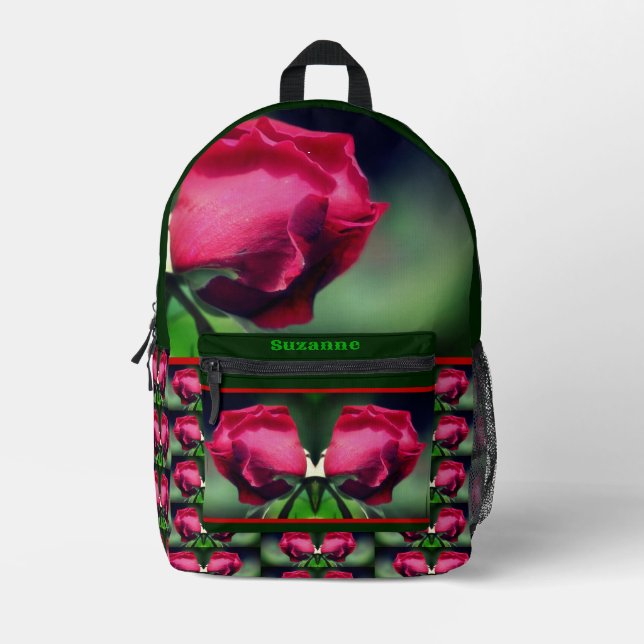 Mochila Impresa Rosebud personalizado (Anverso)