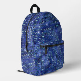 Mochila Impresa Royal Blue Sparkly Faux Sequins