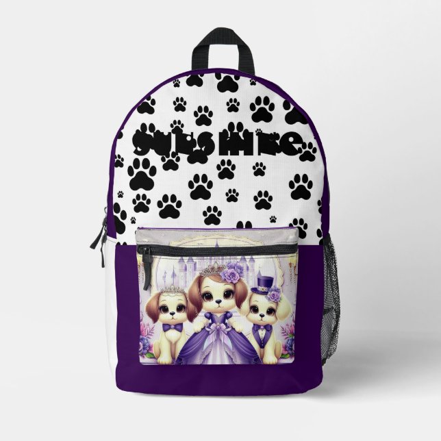 Mochila Impresa Royal Puppy Fairytale - El sueño de una princesa (Anverso)